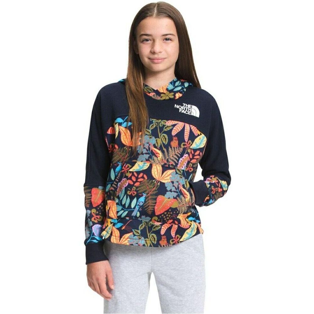 The North Face Street Logo Pullover Hoodie Size S/P 7/8 Drop-tail Hem